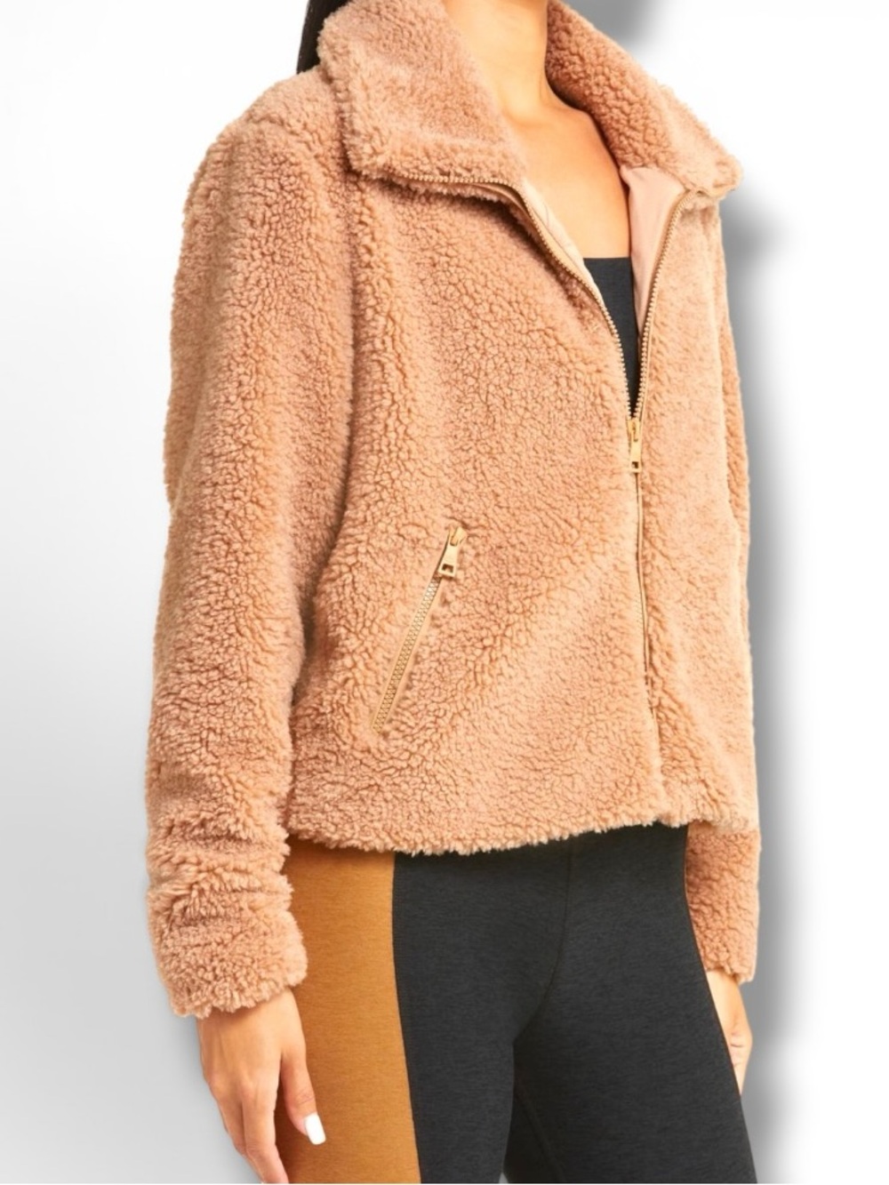 Beyond Yoga Fleece Moto Faux Sherpa Jacket